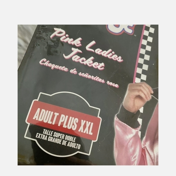 NWT Grease Pink Ladies Jacket Women Adult Costume Halloween Plus XXL 2X New - Picture 3 of 5